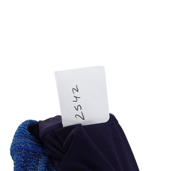 NWOT Sample Andie Swim Women's XXL Blue Metallic Glitter Delray Bikini Top 2542 - Picture 4 of 7